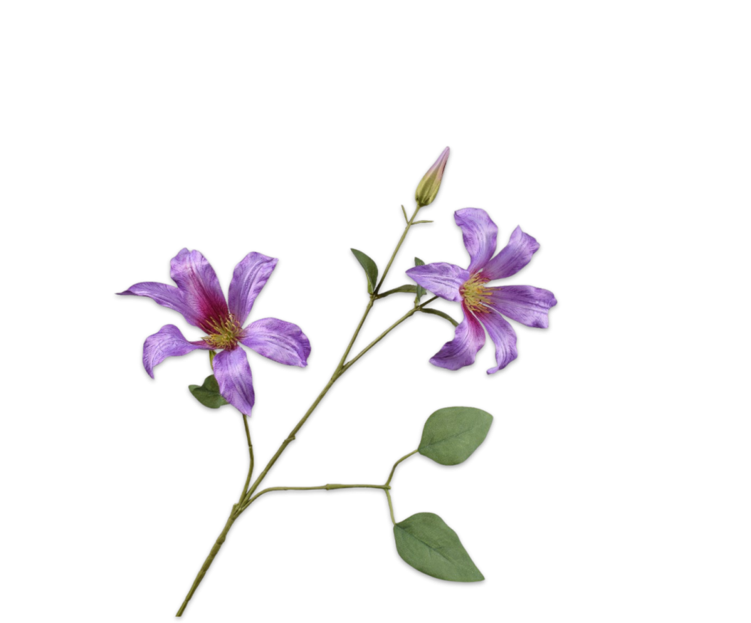 Zijde clematis lavendel 73 cm