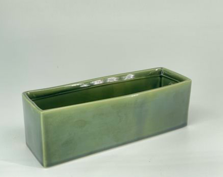 Rechthoekige pot groen M