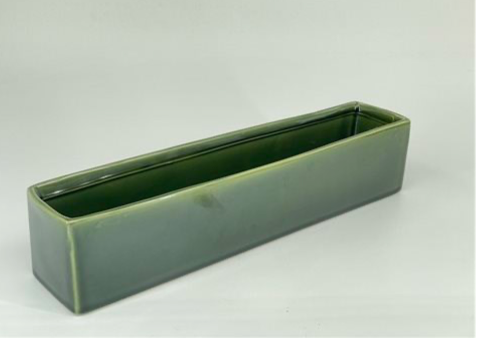 Rechthoekige pot groen L