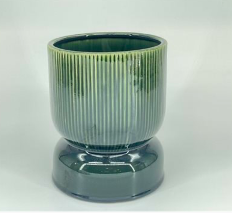 Pot op voet groen  M