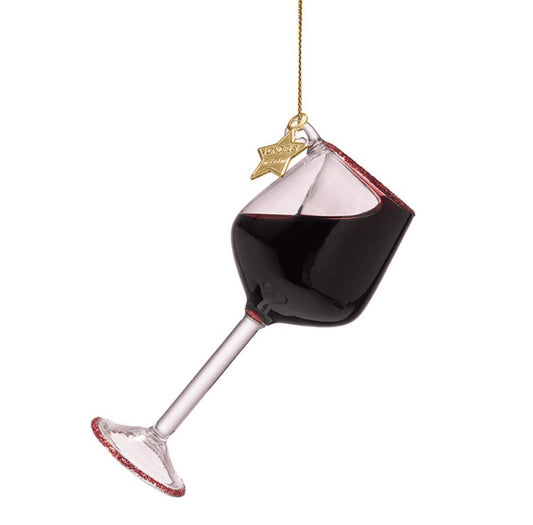 Kerstbal Rode wijn glas