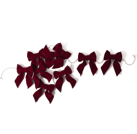 Guirlande bordeaux strikken
