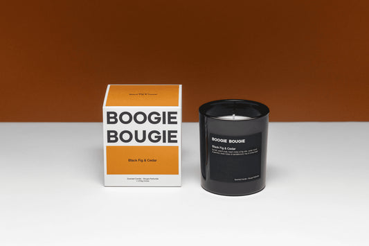 Boogie Bougie Glass  - Black Fig & Cedar