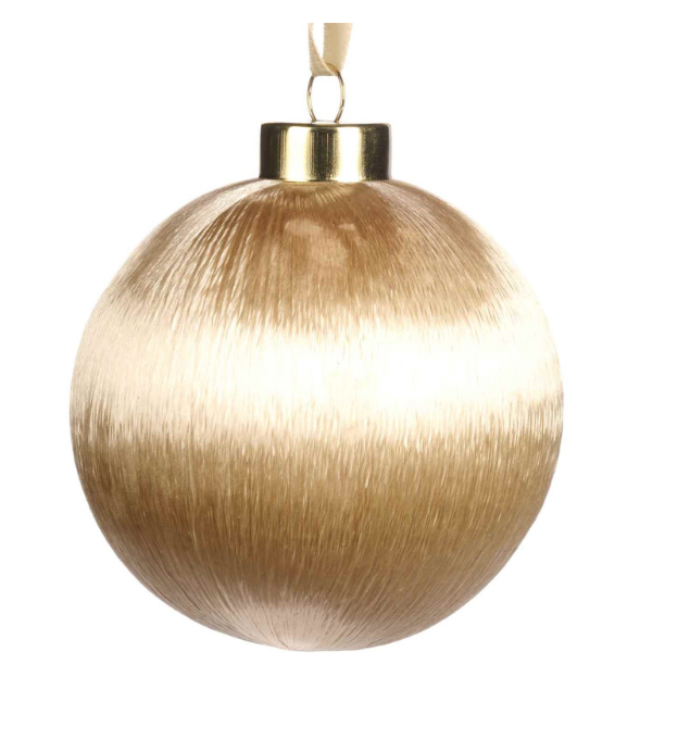 kerstbal Ribbon gold M