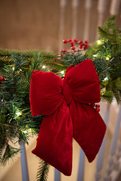 Strik fluweel rood XS