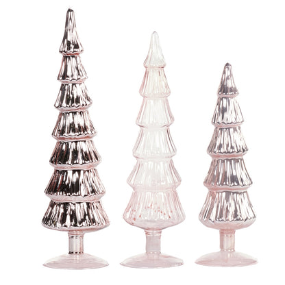 Kerstboom glas roos M