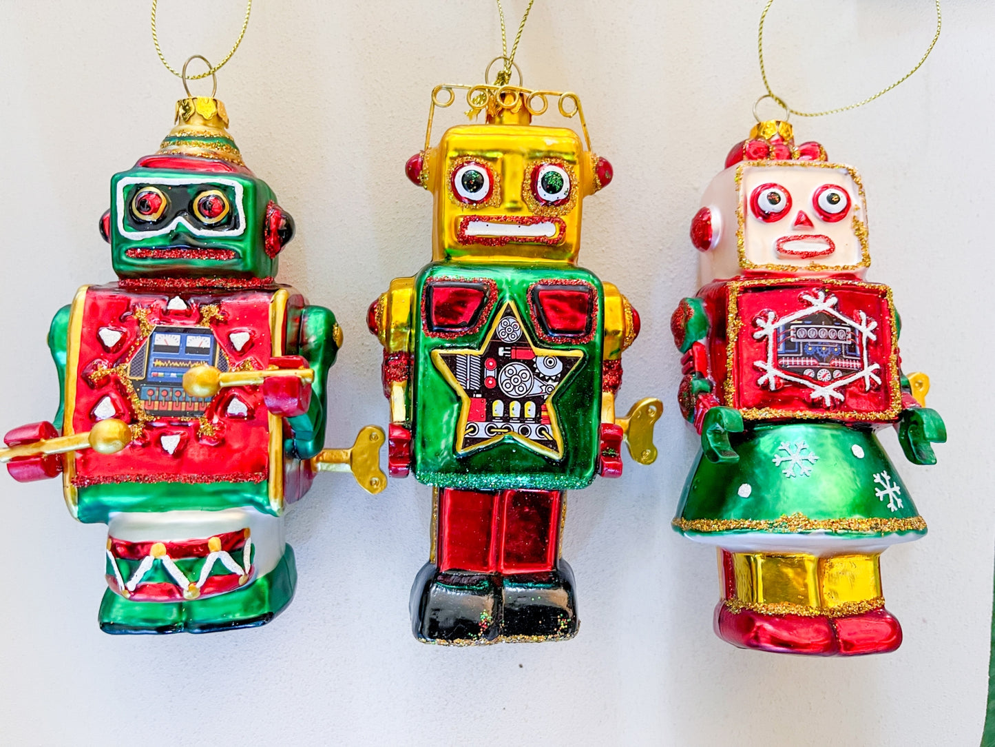 Kerstbal Robot Rok