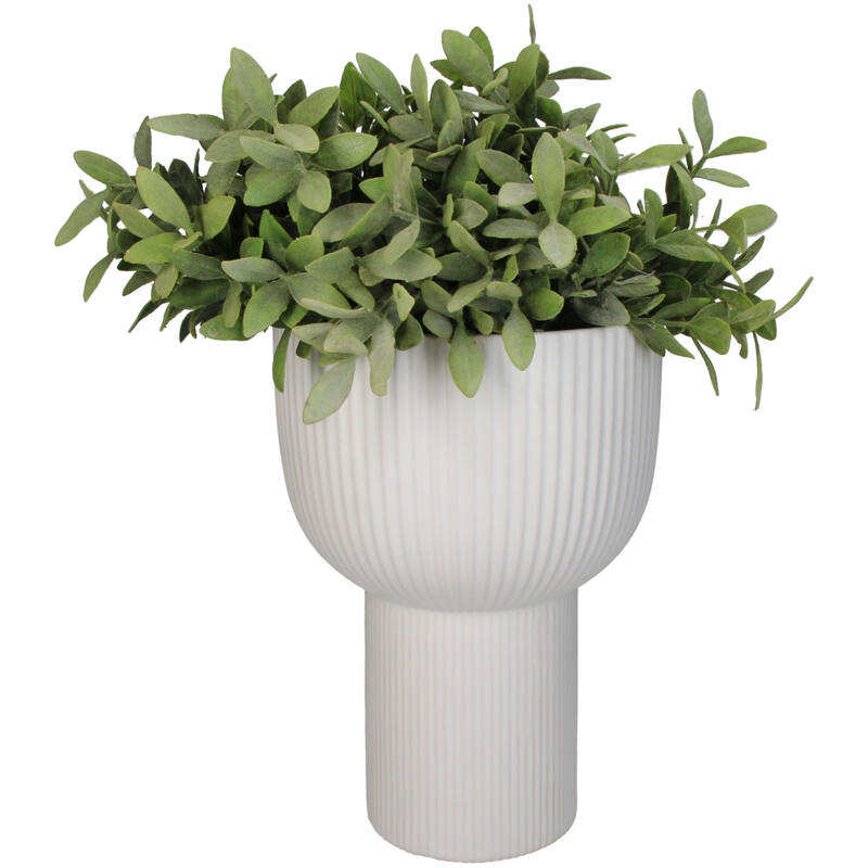 Pot wit ribbel op voet S