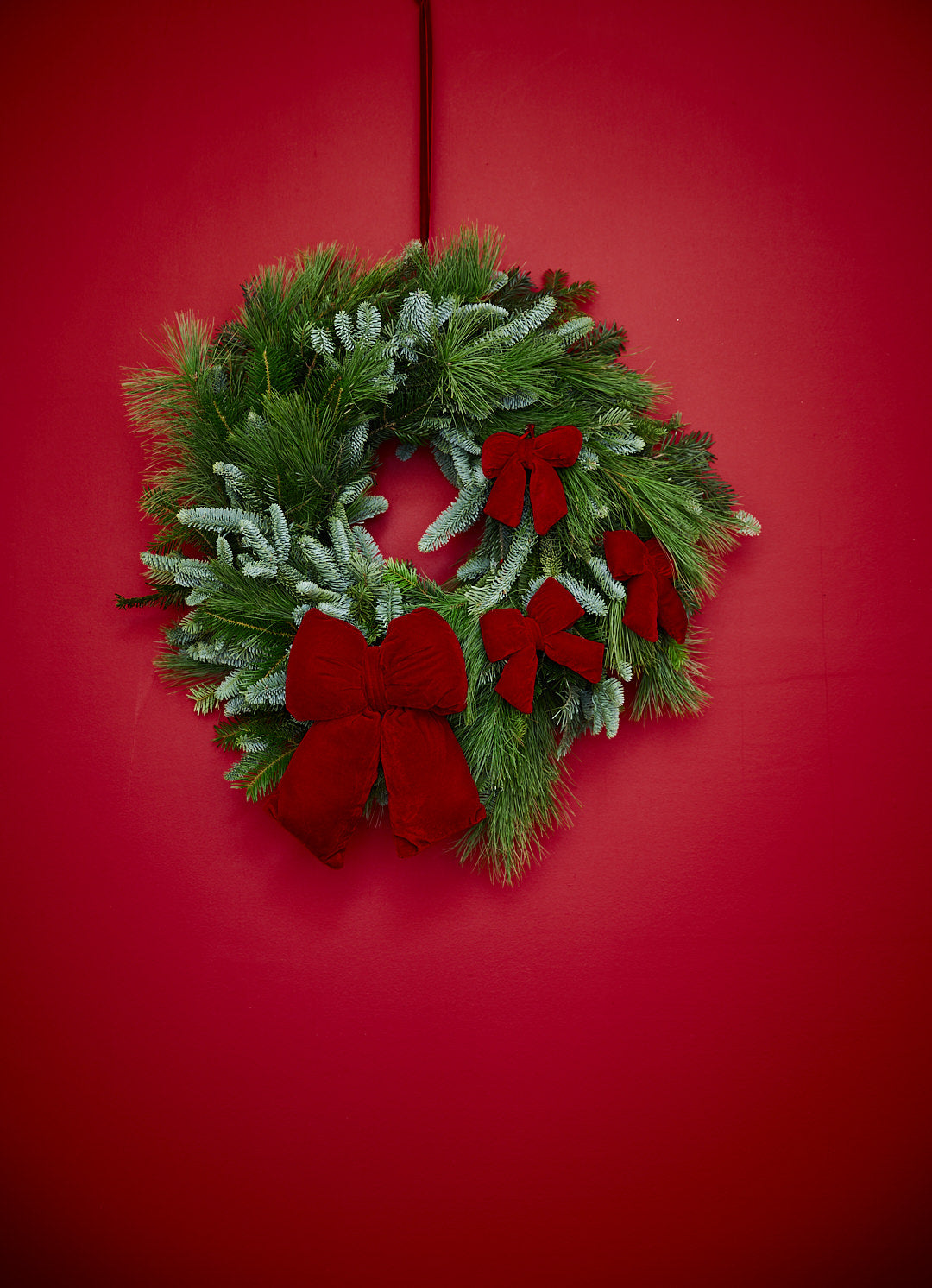 Kerstkrans Naturelle MET strikken