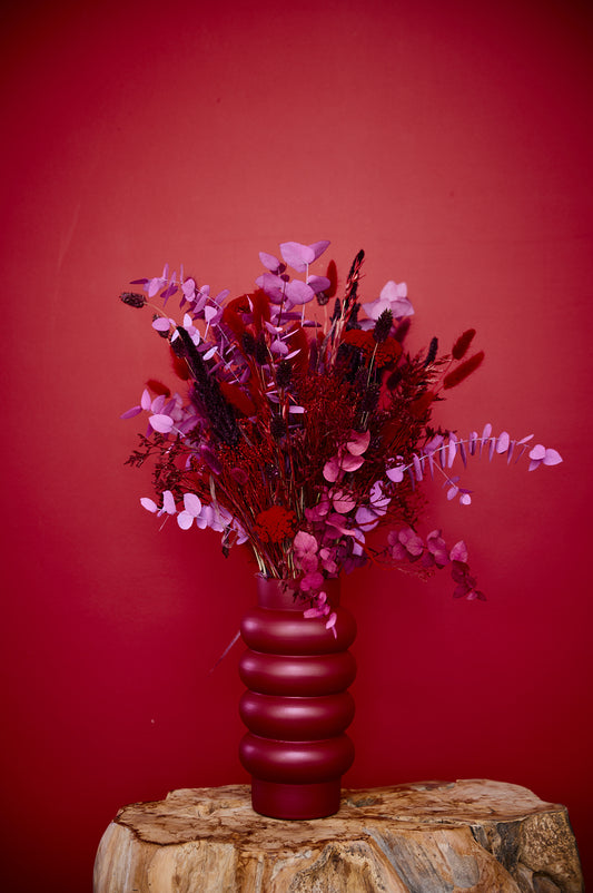 Droogboeket Rood/burgundy