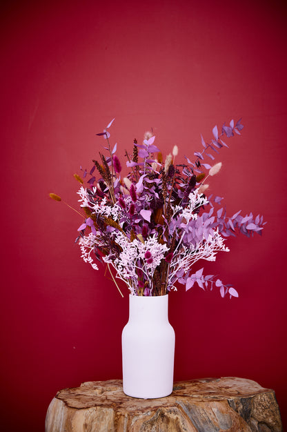 Droogboeket Roos/burgundy