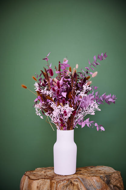 Droogboeket Roos/burgundy