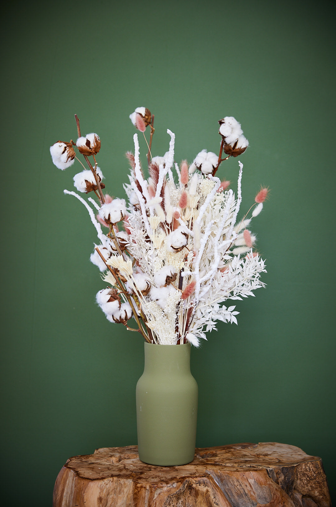 Droogboeket Roos/Wit