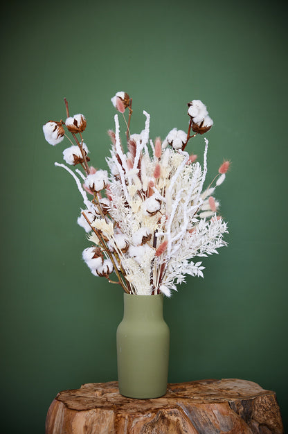 Droogboeket Roos/Wit