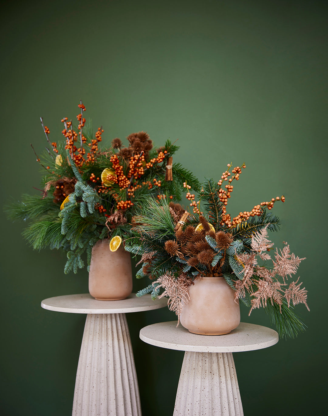 Kerstbloemstuk Koper