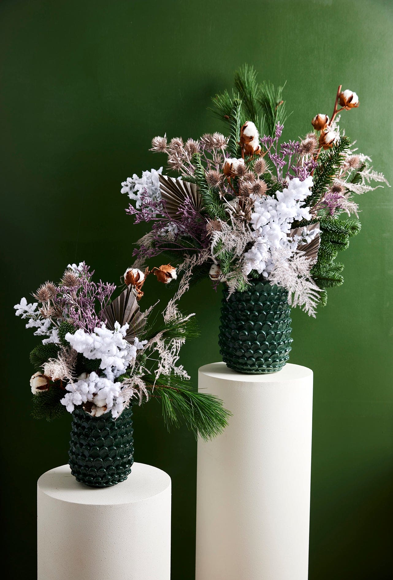 Kerstboeket Rosé-Wit