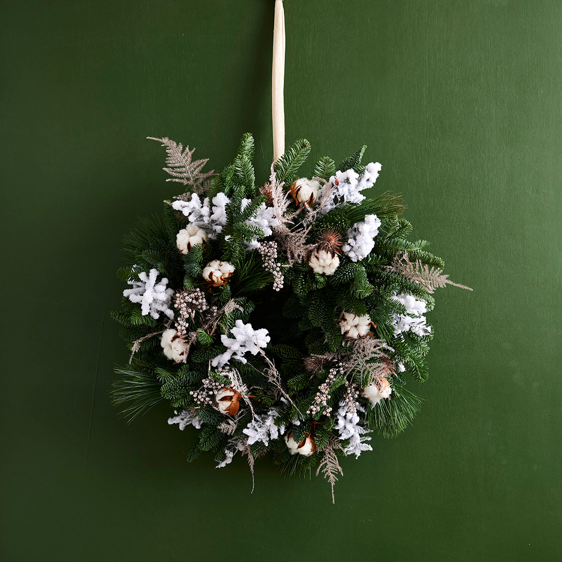 Kerstkrans Rosé- Wit