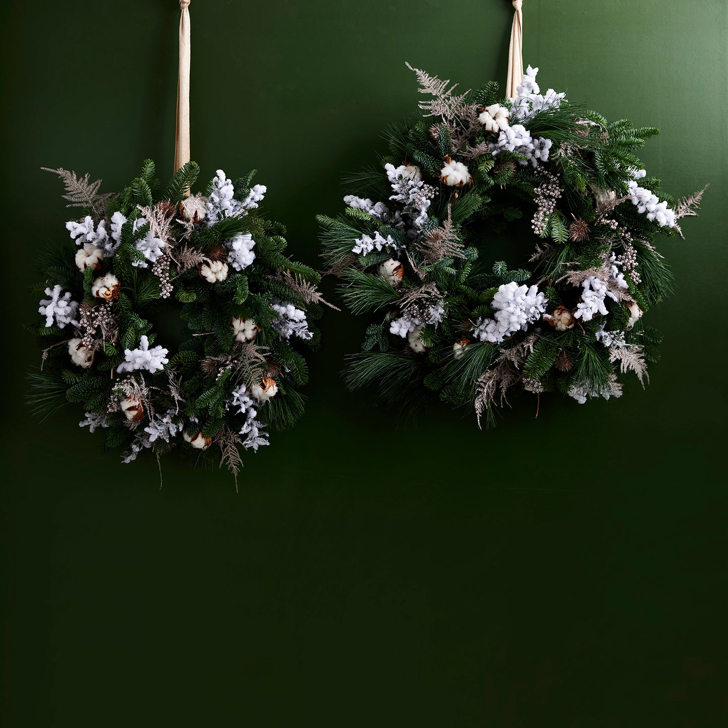 Kerstkrans Rosé- Wit