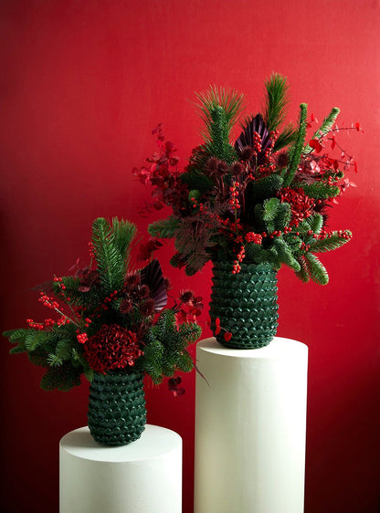 Kerstboeket Bordeaux-Rood