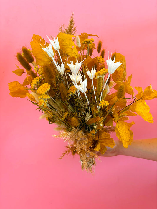 Droogboeket Oker- wit