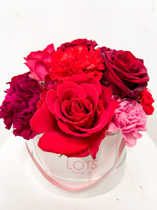 Valentijns Flowerbox S ( verse bloemen)